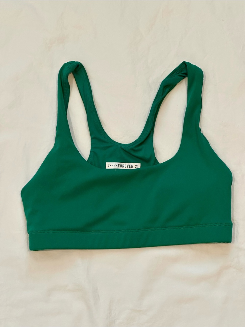Forever 21 Emerald Green Racerback Sports Bra Size Small